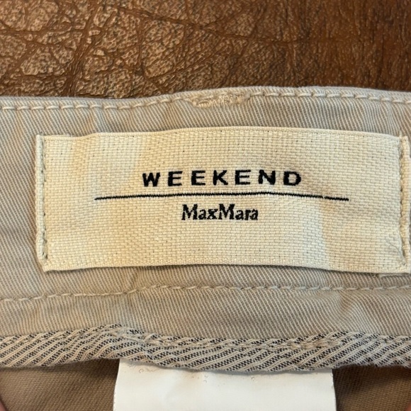 Max Mara Weekend Khaki Tan Chino Pants Amanda Size 12 - Picture 5 of 7